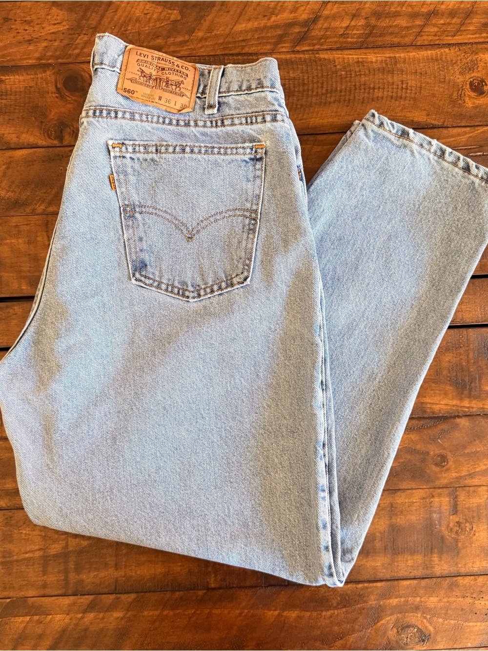 Vintage Levi’s 560 Orange Tab Loose Fit Tapered Leg Jeans, Men’s Size 36x30